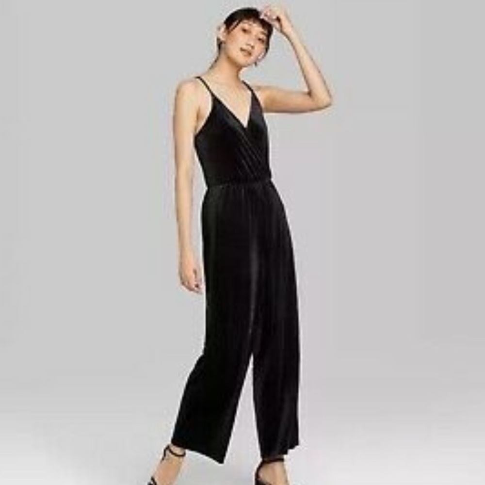 Black velour jumpsuit